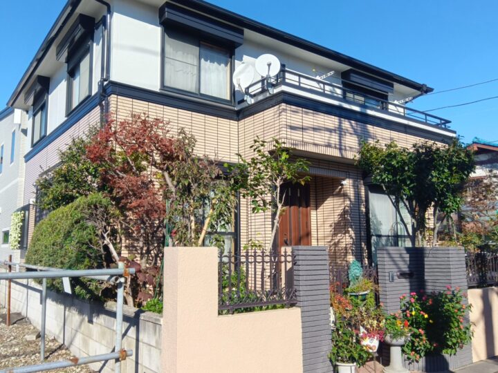 三郷市 A様邸│外壁・屋根塗装工事（タイル調2色仕上げ）