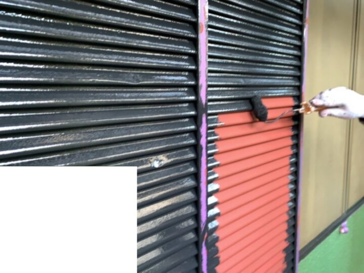 【戸袋】中塗り施工中