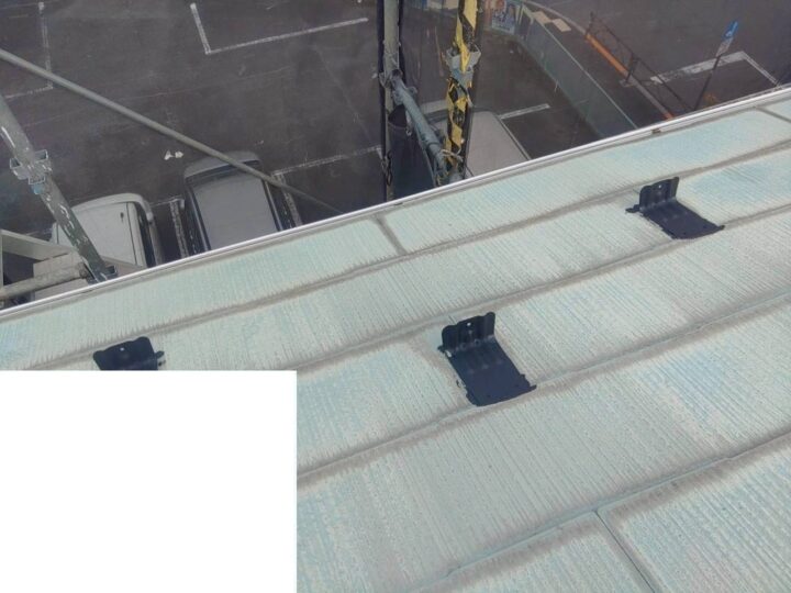 【屋根】雪止め錆止め施工後